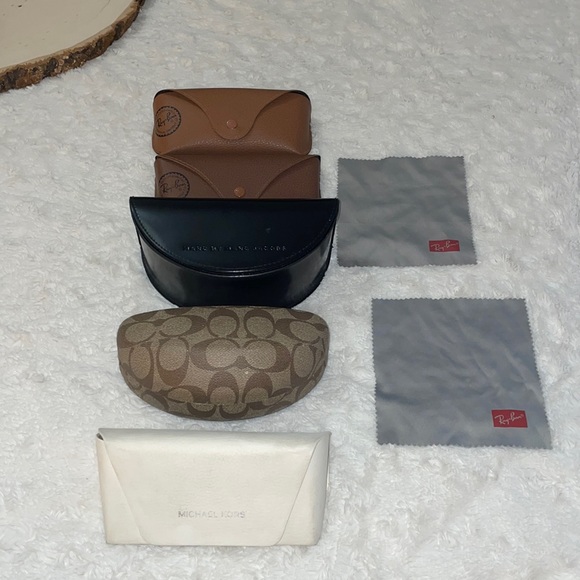 5 DESIGNER eyewear glass glasses/sunglasses case Ray Bans Coach Marc Jacobs MK